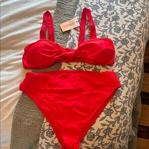 Forever 21 Vibrant Red Bikini Set